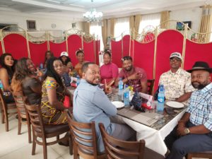 pioneers at a restaurant in owerri