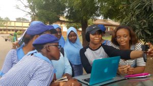 Bella Ann Ndubuisi with students in Abuja