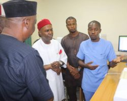 picture of Emeka Chibuike and Minister of Science and Technology, Ogbonnaya Onu