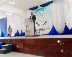 Engr Emole Kalu Onumah speaking at DISS graduation ceremoney